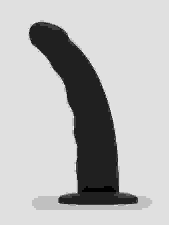 Lovehoney Sensual Waves Silicone Suction Cup Dildo 7 Inch, Black, hi-res